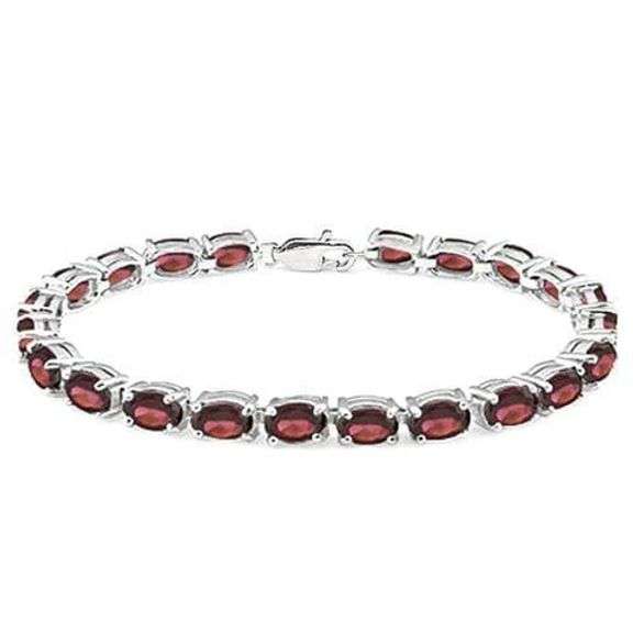 20 CARAT (23 PCS) GARNET 925 STERLING SILVER BRACELET