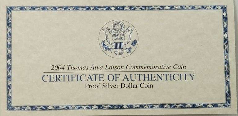 2004-P $1 Thomas Alva Edison PR DCAM