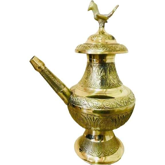Nepali Handcarved 9-Inch Traditional Water Jar