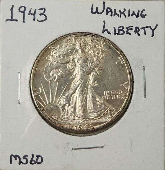 1943 Walking Liberty Half Dollar, Circulated