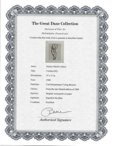 Collectible Marino Marini, From '1968 Marnini' Suite