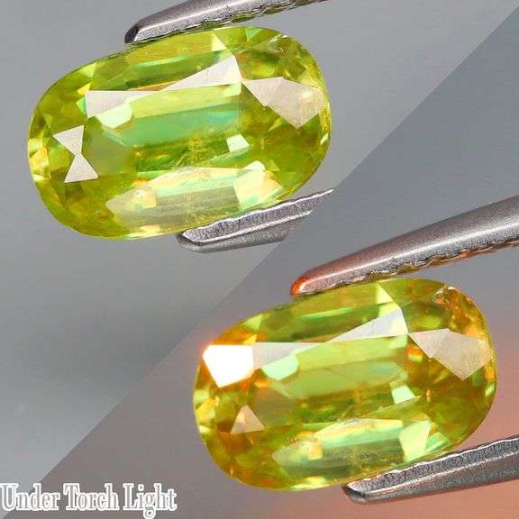 Collectors 1.23ct vivid lime yellow Sphene