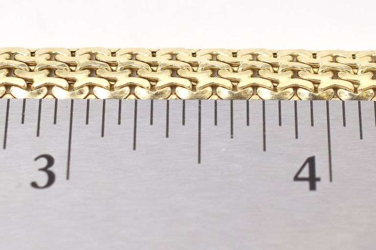 Beautiful Mesh Braid Bracelet in 14K Yellow Gold