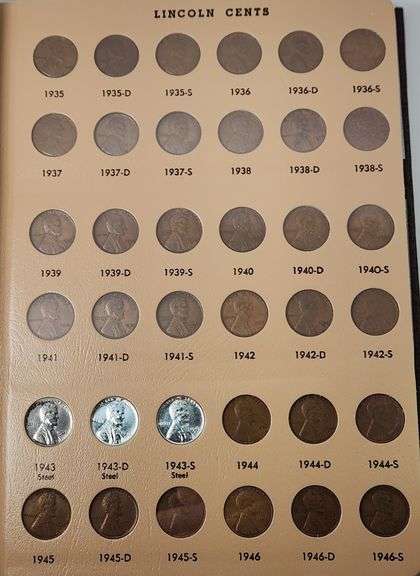 Mostly Complete Dansco Lincoln Cents 1909-2016