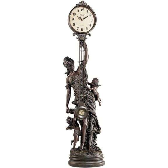 Virgin and Angels Grand Pendulum Clock