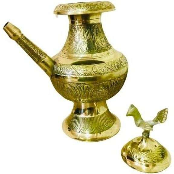 Nepali Handcarved 9-Inch Traditional Water Jar