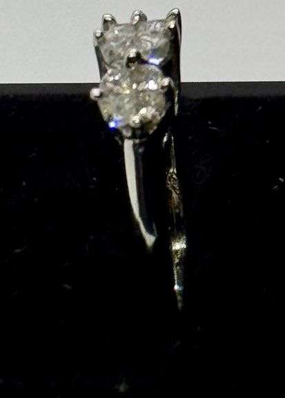 14K White Gold Pie- Cut Diamond Wedding Band