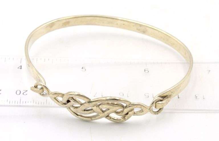 Group lot of 3 Vintage 925 sterling silver bangles