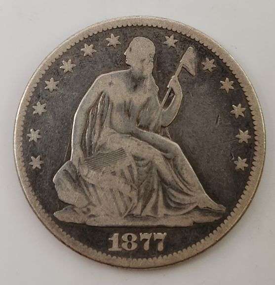 1877 Seated Liberty Half Dollar, Circulated