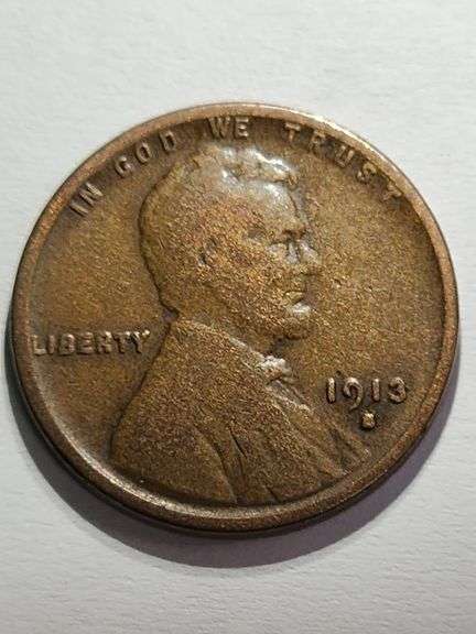 1913 S Wheat Penny, Circulated