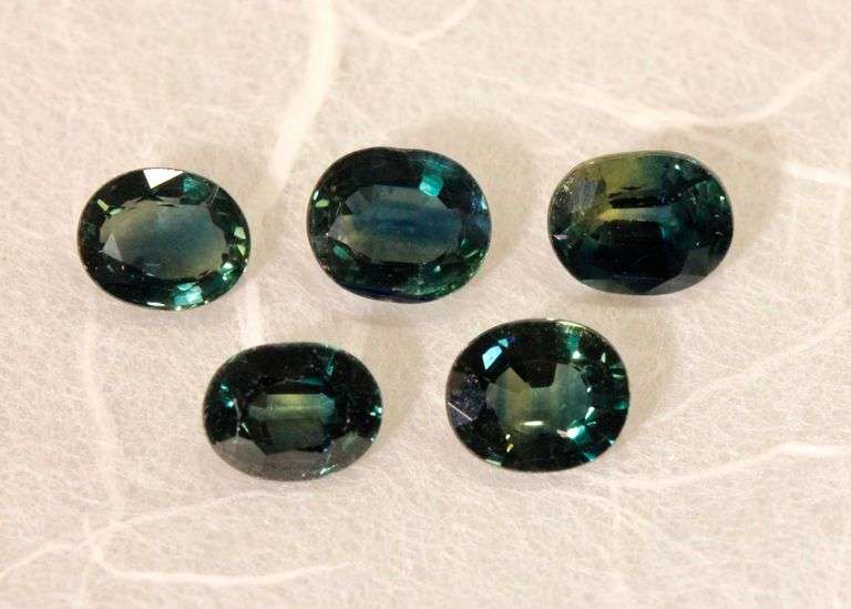 Natural Teal Sapphires - Lot of 6