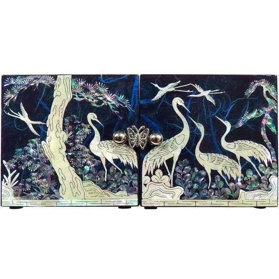 Handmade Twin Korean Mother of Pearl Jewelry Box