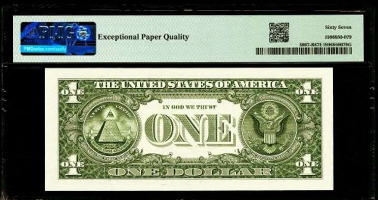 Superb Crisp 2021 $1 Note NY Radar Serial Number 03911930 PMG 67!