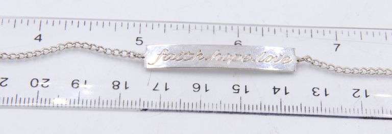 Group lot of 2 vintage 925 sterling silver bracelets