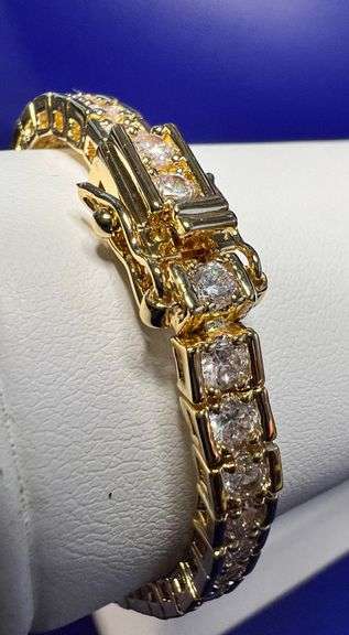 Dazzling 16.85 Ctw Lab Simulated Diamond Tennis Bracelet