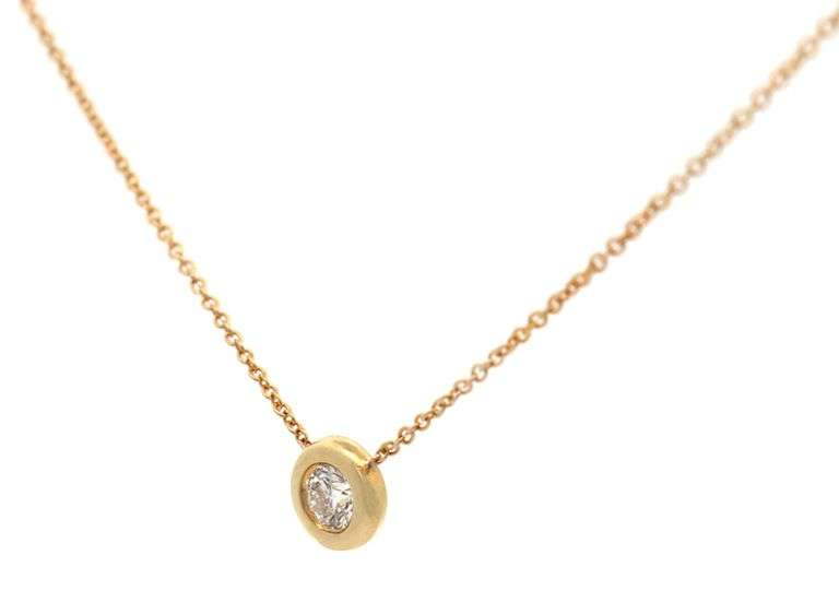 Roberto Coin 0.25ct Diamond Bezel Set Necklace in 18K