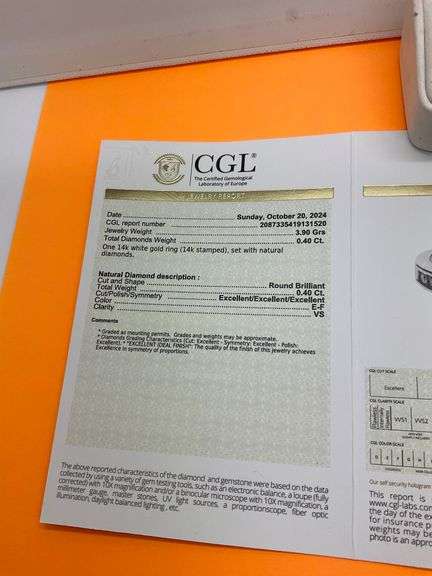CERTIFIED BRAND NEW 14K WHITE GOLD DIAMOND BAND