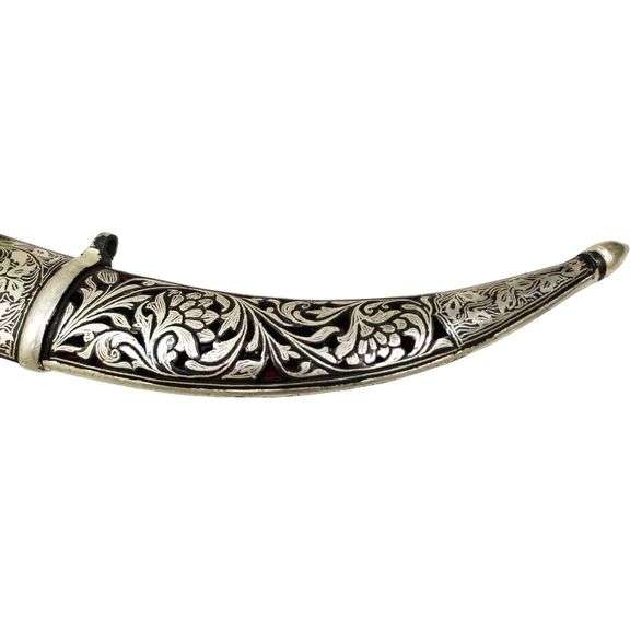 Collectible Damascus Steel Blade with Elephant Design