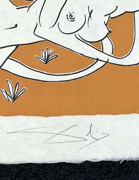 Rare Pencil Signed Dali Original Lithograph From The 'Pantagruel' Suite