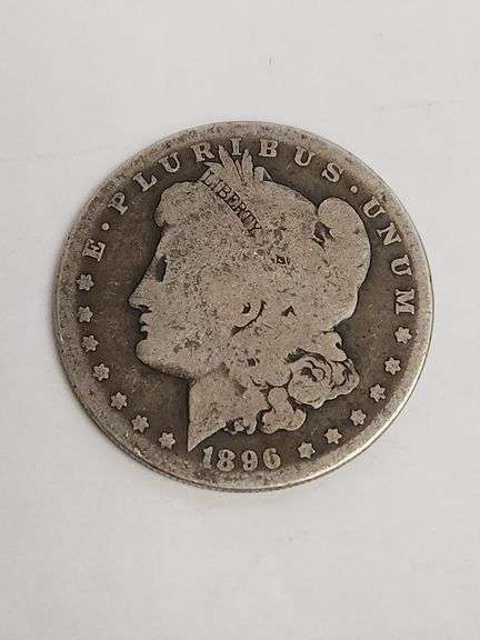 1896-O Morgan Silver Dollar, Circulated.