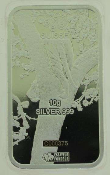 10 Gram Silver Bar Pamp Suisse 2022 Tigr Lunar Calendar Series