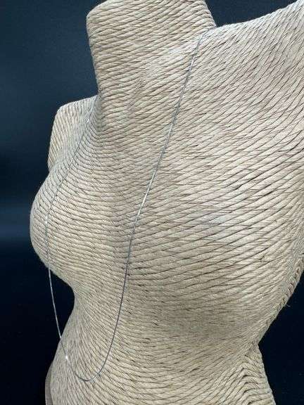 10k White Gold Solid Box Link Chain 0.6mm Necklace 20"