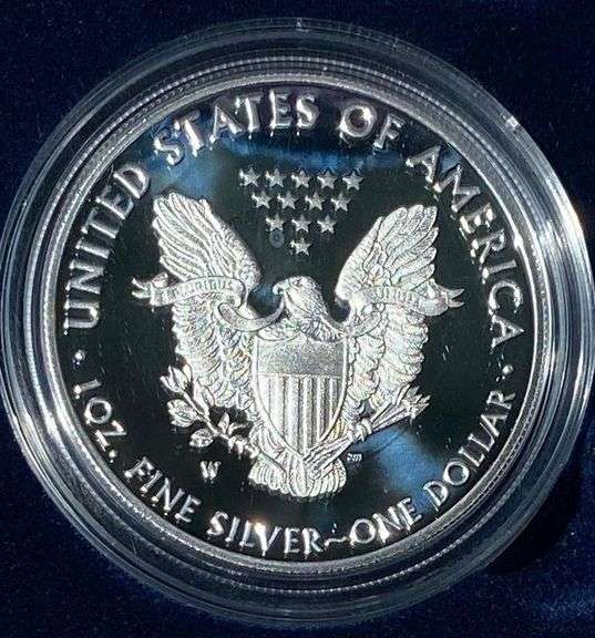 2019 S Proof Silver Eagle With Box & Paper