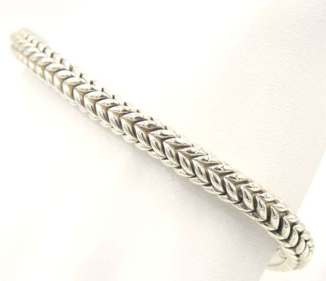 David Yurman Chevron bead bracelet 6mm in sterling silver