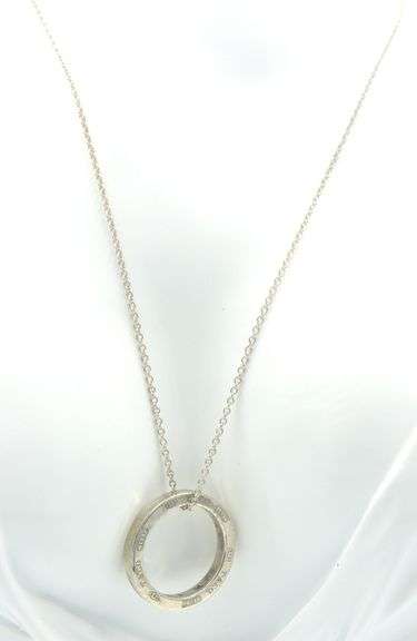 Tiffany & Co 1837 circle pendant on chain
