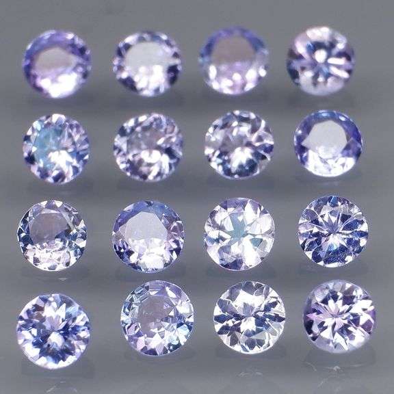 Valuable 2.77ct 16 piece Tanzanite set