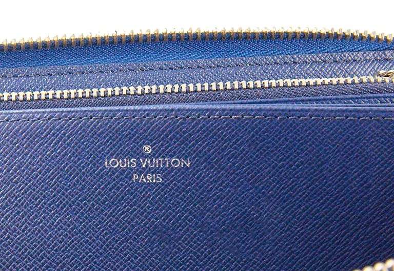 Louis Vuitton Blue Monogram Coated Canvas Zippy Wallet