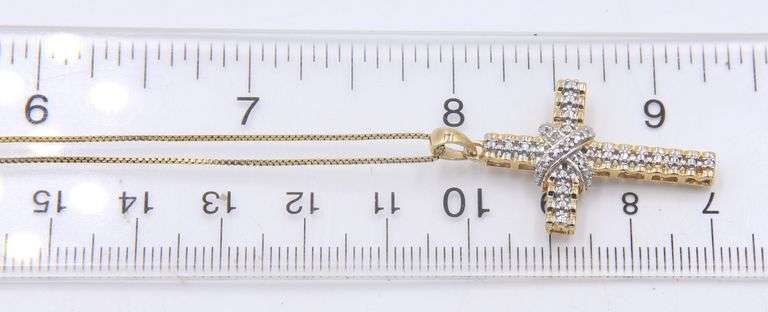 Lot of 3 Vintage 925 Sterling Silver Cross Necklaces