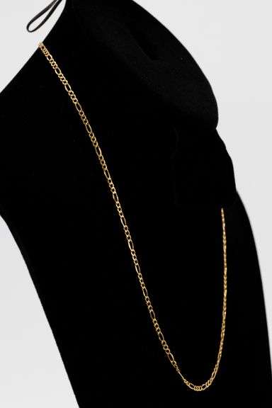 14k Yellow Gold-Hollow Figaro Link Chain 2.6mm Necklace 22"