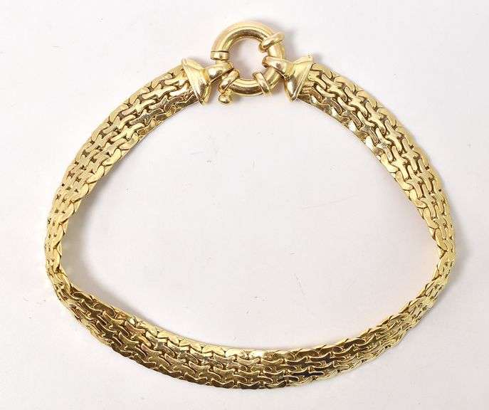 Beautiful Mesh Braid Bracelet in 14K Yellow Gold