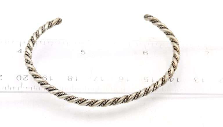 Group lot of 3 Vintage 925 sterling silver bangles