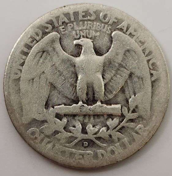 1942-D Double Die Obverse Washington Quarter, Circulated
