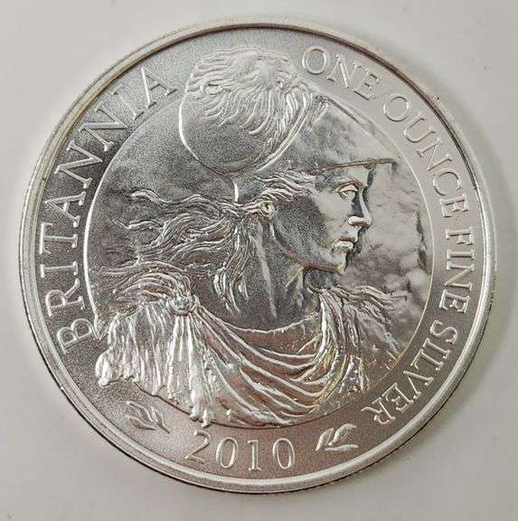 2010 1 Ounce Silver Britannia 2 Pound Coin