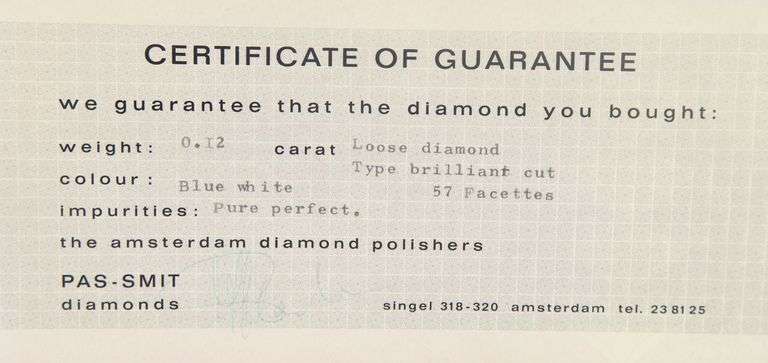 0.12ct RBC loose diamond with cert
