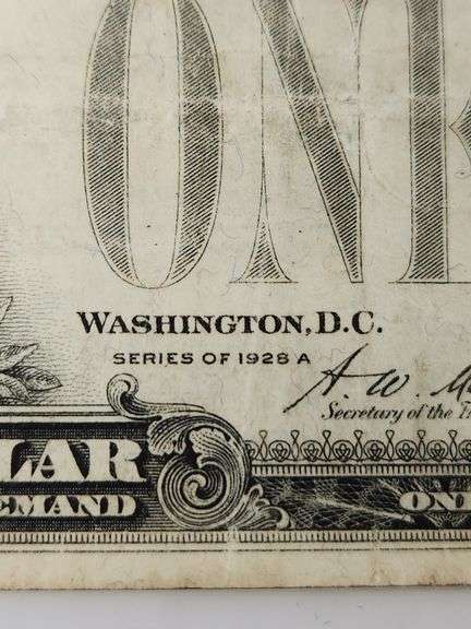 1928 A $1 Dollar Silver Certificate, Circulated
