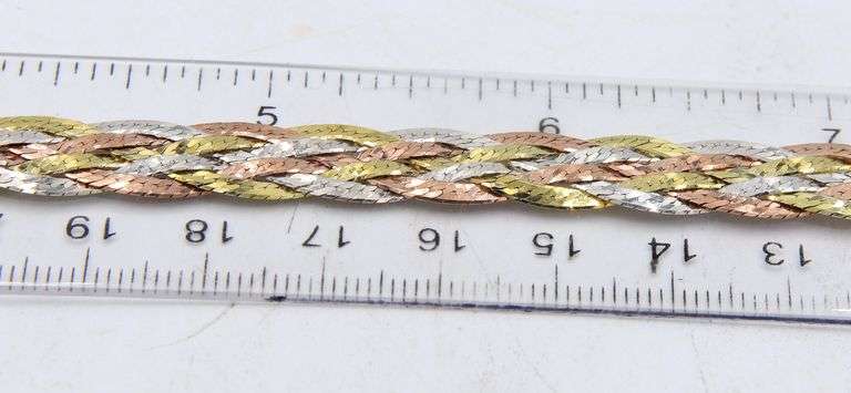 Italian 925 sterling silver braided bracelet
