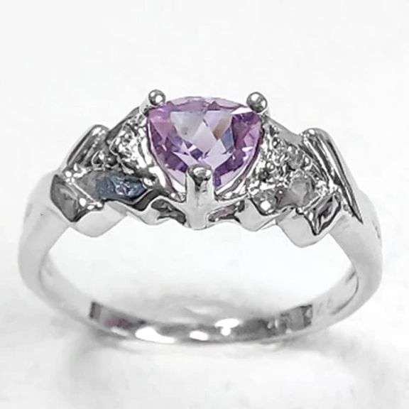1/2 CT AMETHYST 925 STERLING SILVER RING