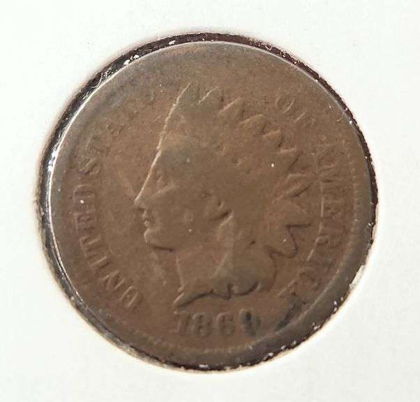 KEY DATE - 1869 Indian Head Penny, Circulated