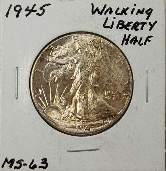1945 Walking Liberty Half Dollar, Circulated