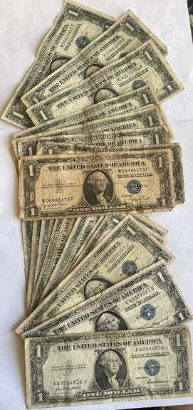 20 Asst 1935 Series $1 Silver Certificates