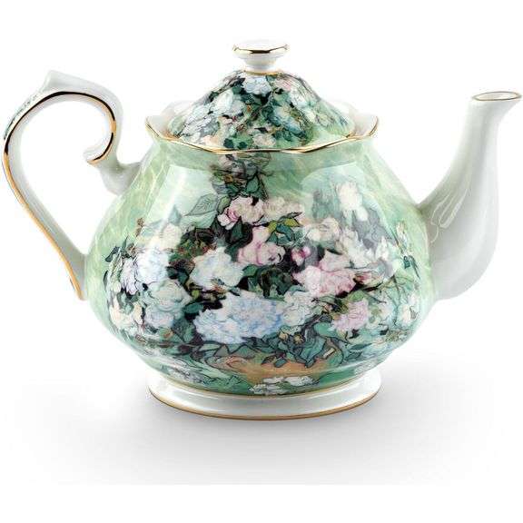 Ceramic Bone China Teapot with Built-in Filter