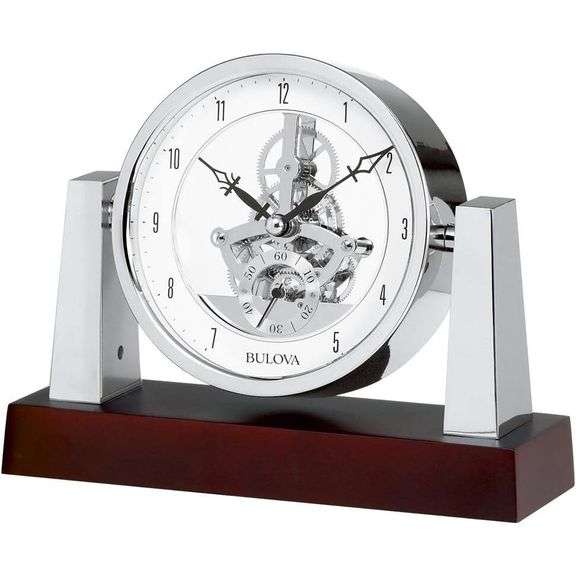 Bulova Clock Solid Wood Base