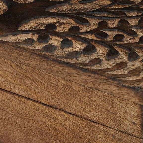 Rustic Mango Wood Floral Keepsake Boxes Set of 3