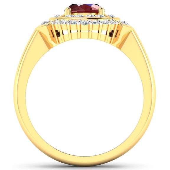 14KT Yellow Gold 1.5ct Ruby and Diamond Ring