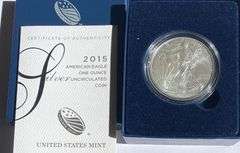 2015 W Blue Box Unc Silver Eagle