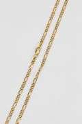 14k Yellow Gold-Hollow Figaro Link Chain 2.6mm Necklace 22"